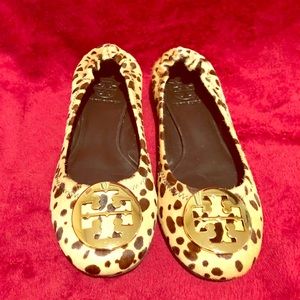 Tory Burch Reva Ballet flats Cheetah/Gold size 7